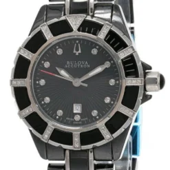 New Bulova Accutron MOP Dial Two-tone Ceramic Women's Watch 65R132