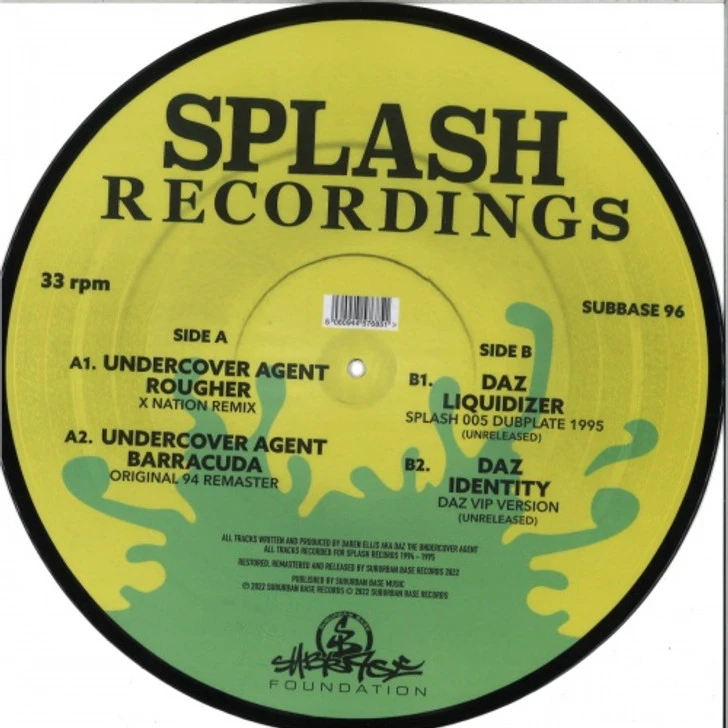 Undercover Agent / Daz Ellis - Untitled - 12" Picture Disc Vinyl 1 Undercover Agent / Daz Ellis - Untitled - 12" Picture Disc Vinyl