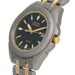 Movado shop -Movado shop citizen watches citizen black dial 2 tone titanium womens watch eu1060 61e 77452.1681416797