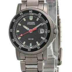 Citizen Black Dial Titanium Women's Watch EU1060-52F