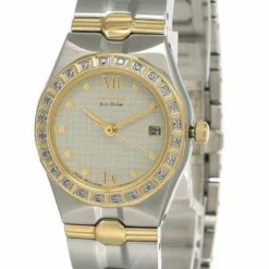 CITIZEN Eco Drive Cream Dial 2-Tone Women's Watch EW0484-59A