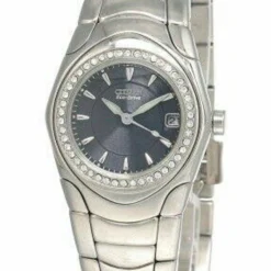 CITIZEN Eco Drive Dark Blue Dial SS Women's Watch EW0410-55L
