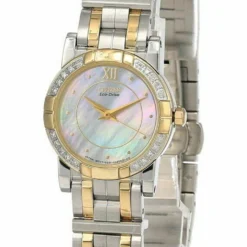 CITIZEN Eco Drive MOP Dial 2-Tone SS Women's Watch EP5544-55D