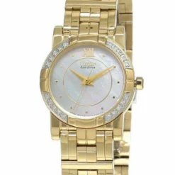 CITIZEN Elektra Eco Drive MOP Dial Gold-Tone SS Women's Watch EP5542-51D