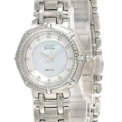 CITIZEN MOP Dial Stainless Steel Women's Watch EW9150-55D