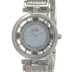 CITIZEN Stiletto Eco Drive Blue MOP Dial SS Women's Watch EG3080-55N