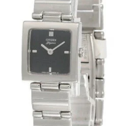 New Citizen Black Dial SS Women's Watch EK4640-59E