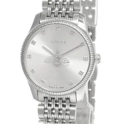 GUCCI G-Timeless 29MM SS Silver Bee Dial Slim Women's Watch YA1265019