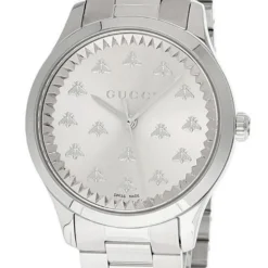 GUCCI G-Timeless 32MM Quartz S-Steel Silver Dial Women's Watch YA1265031