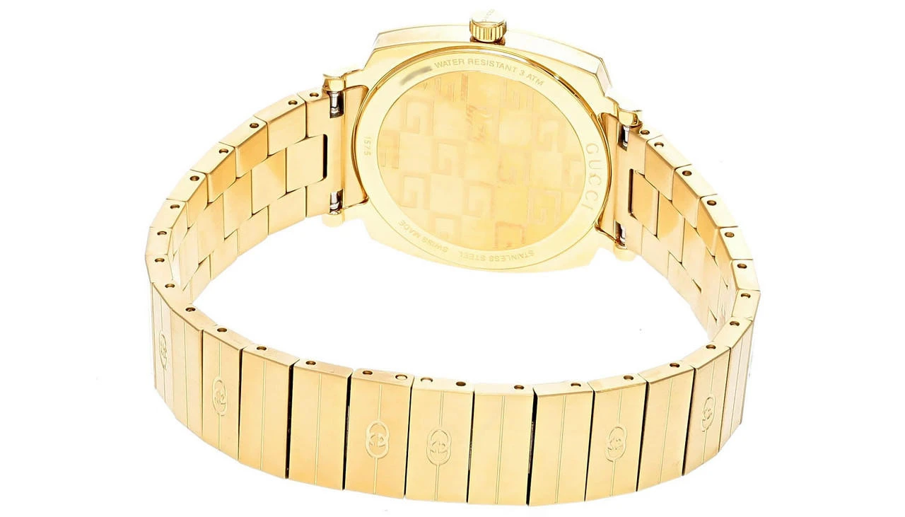 GUCCI Grip 27MM Quartz SS Yellow Gold PVD Women's Watch YA157502 3 GUCCI Grip 27MM Quartz SS Yellow Gold PVD Women's Watch YA157502 - Image 3