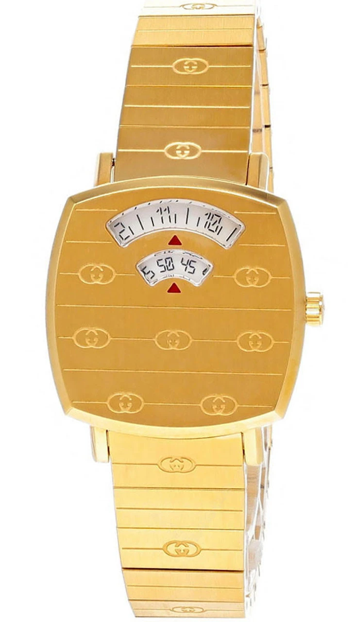 GUCCI Grip 27MM Quartz SS Yellow Gold PVD Women's Watch YA157502 1 GUCCI Grip 27MM Quartz SS Yellow Gold PVD Women's Watch YA157502