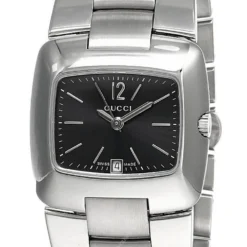 GUCCI Stainless Steel Gray Dial Date Display Women's Watch 8500L