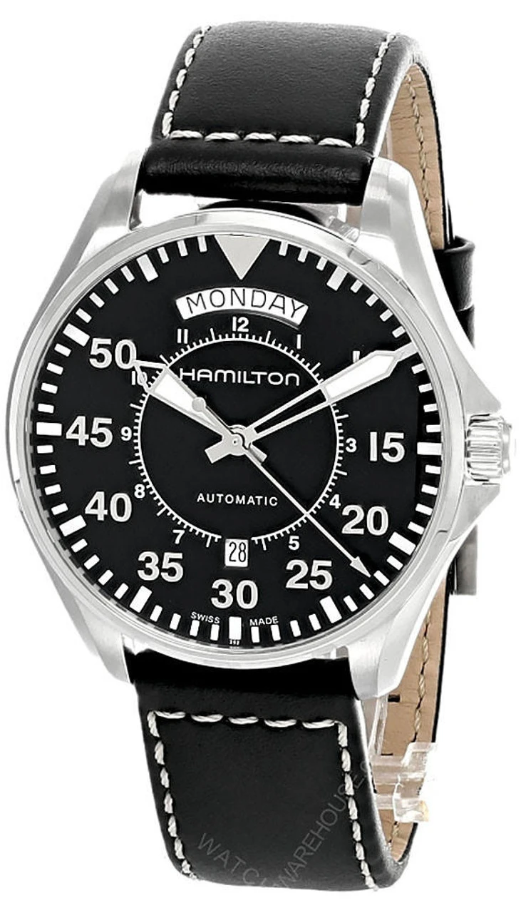 HAMILTON Khaki Aviation Pilot 42MM AUTO Day Date Men's Watch H64615735 1 HAMILTON Khaki Aviation Pilot 42MM AUTO Day Date Men's Watch H64615735