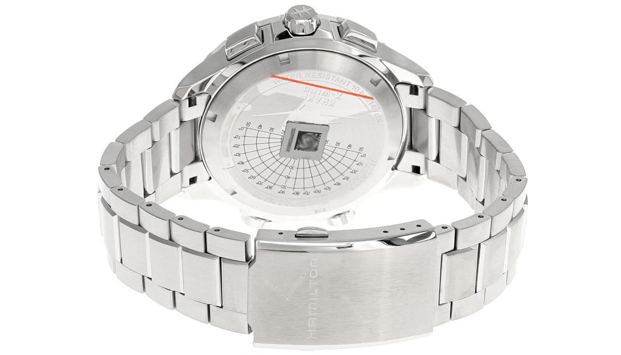 HAMILTON Khaki Aviation X-Wind GMT CHRONO QTZ SS Men's Watch H77922141 3 HAMILTON Khaki Aviation X-Wind GMT CHRONO QTZ SS Men's Watch H77922141 - Image 3