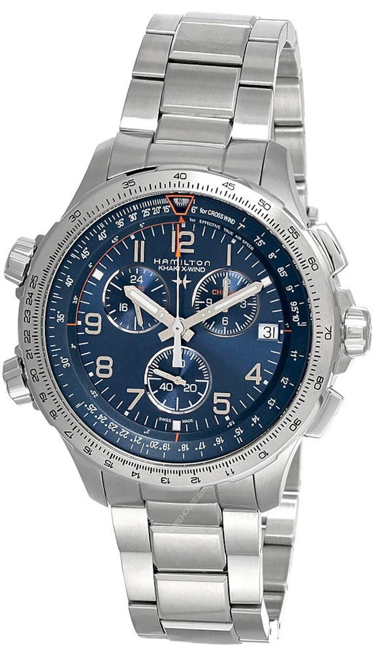 HAMILTON Khaki Aviation X-Wind GMT CHRONO QTZ SS Men's Watch H77922141 1 HAMILTON Khaki Aviation X-Wind GMT CHRONO QTZ SS Men's Watch H77922141