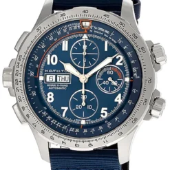 HAMILTON Khaki Aviation X-Wind Lefty CHRONO 45MM Blue Dial Men's Watch H77906940