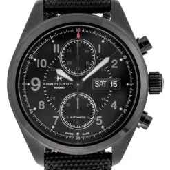 HAMILTON Khaki Field 42MM Chronograph AUTO BLK Textile Watch H71626735
