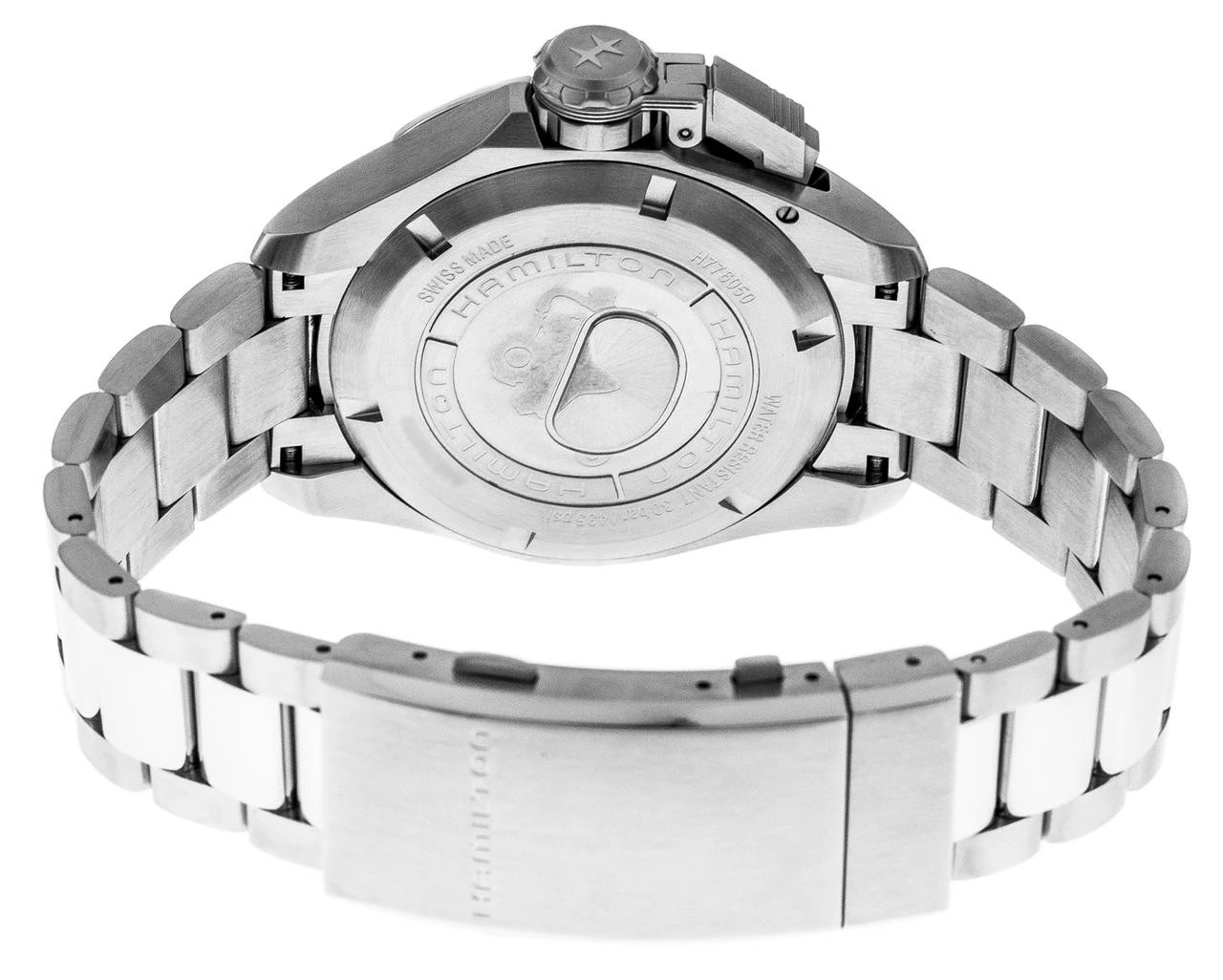 HAMILTON Khaki Navy Frogman 42MM AUTO SS Black Dial Watch H77605135 4 HAMILTON Khaki Navy Frogman 42MM AUTO SS Black Dial Watch H77605135 - Image 4