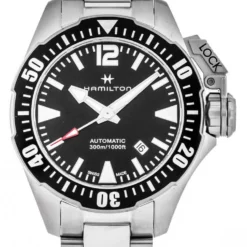 HAMILTON Khaki Navy Frogman 42MM AUTO SS Black Dial Watch H77605135