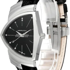 HAMILTON Ventura 31MM Quartz Black Dial Leather Men's Watch H24411732