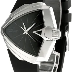 HAMILTON Ventura S AUTO Black Dial Rubber Unisex Watch H24105330
