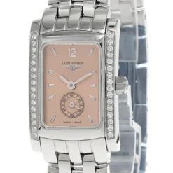 LONGINES DolceVita 19MM SS Salmon Dial Diamond Women's Watch L5.155.0.96.6