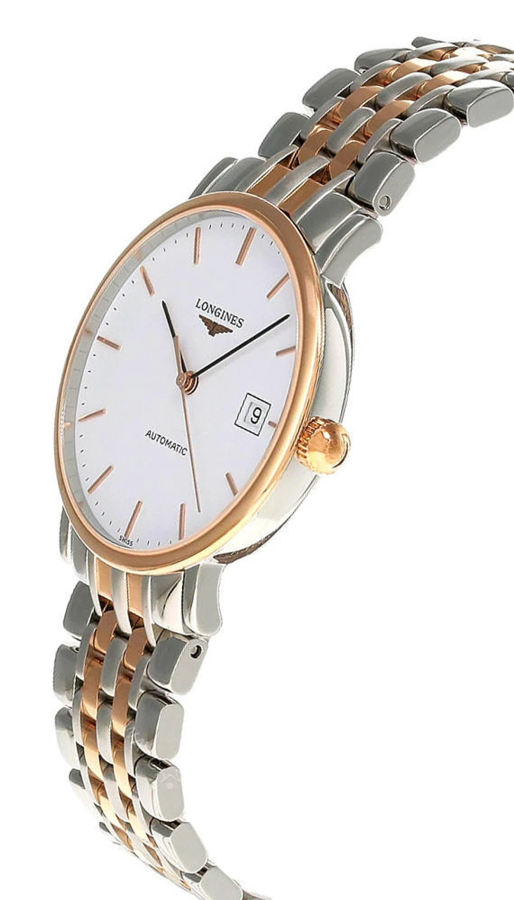 LONGINES Elegant AUTO 37MM SS White Dial Two-Tone Men's Watch L4.810.5.12.7 2 LONGINES Elegant AUTO 37MM SS White Dial Two-Tone Men's Watch L4.810.5.12.7 - Image 2