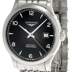 LONGINES Record 40MM AUTO SS Black Dial Men's Watch L2.821.4.56.6