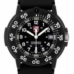 LUMINOX Navy Seal 43MM Black Dial Rubber Strap Men's Watch XS.3001.F