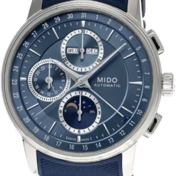 MIDO Baroncelli Moonphase CHRONO 42MM AUTO Blue Rubber Men's Watch M027.625.17.041.00