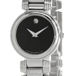 MOVADO 25mm Quartz SS Black Museum Dial Women's Watch 0605016