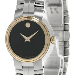MOVADO Artiko 28MM Black Museum Dial Two-Tone Women's Watch 0605594