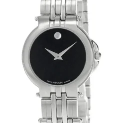 MOVADO Aviso 26MM S-Steel Black Museum Dial Women's Watch 84-36-829