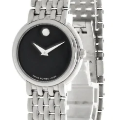 MOVADO Certa Stainless Steel Black Museum Dial Women's Watch 0605615