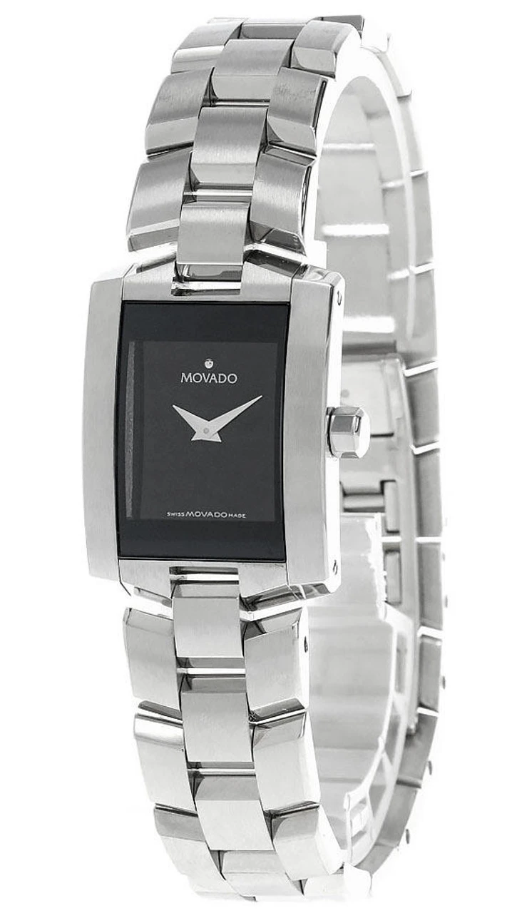MOVADO Eliro 22MM Quartz S-Steel Black Dial Women's Watch 0604133 1 MOVADO Eliro 22MM Quartz S-Steel Black Dial Women's Watch 0604133