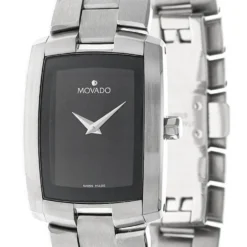 MOVADO Eliro 23MM Stainless Steel Black Dial Women's Watch 0605378