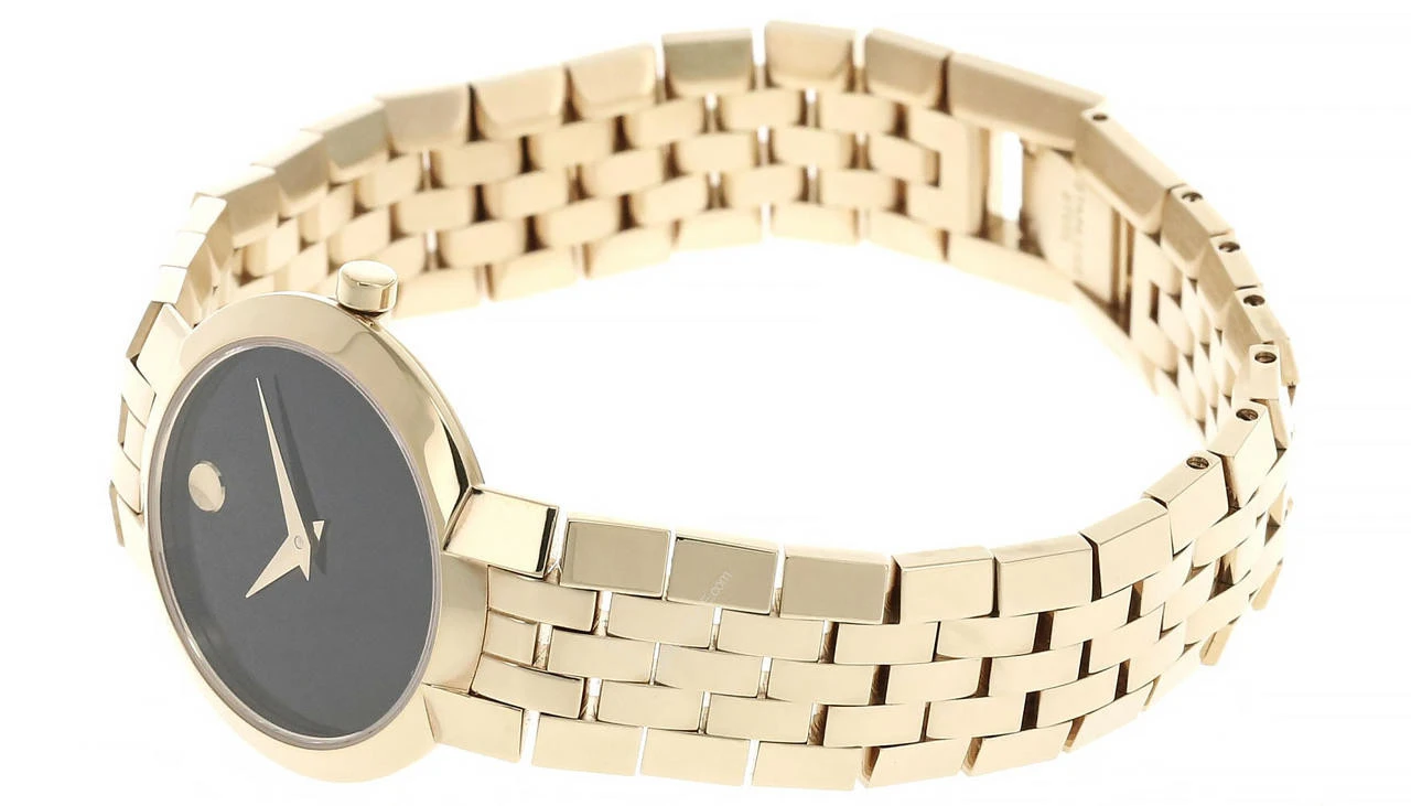 MOVADO Faceto 25MM Quartz Black Museum Dial Gold Women's Watch 0605045 2 MOVADO Faceto 25MM Quartz Black Museum Dial Gold Women's Watch 0605045 - Image 2