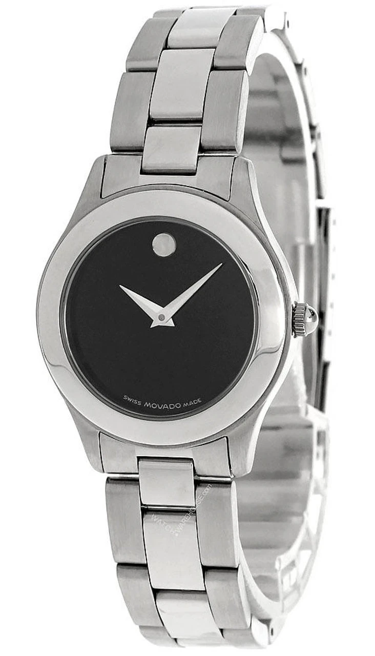 MOVADO Junior Sport QTZ Black Museum Dial Women's Watch 0604680 1 MOVADO Junior Sport QTZ Black Museum Dial Women's Watch 0604680