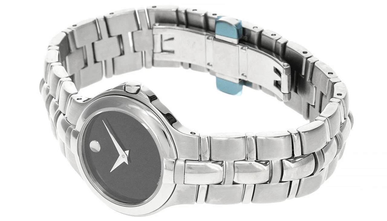 MOVADO Medalist Stainless Steel Black Dial Women's Watch 0604803 2 MOVADO Medalist Stainless Steel Black Dial Women's Watch 0604803 - Image 2