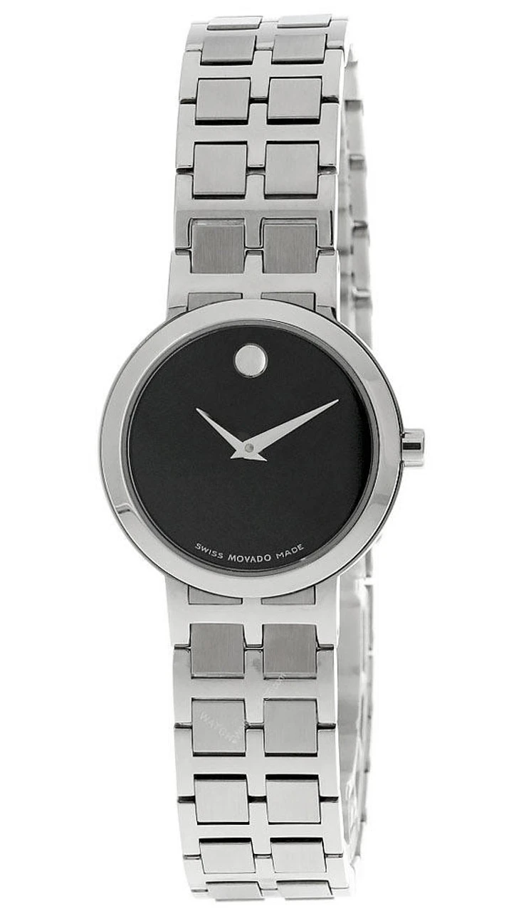 MOVADO Museum 25MM QTZ Stainless Steel Black Dial Women's Watch 0605743 1 MOVADO Museum 25MM QTZ Stainless Steel Black Dial Women's Watch 0605743