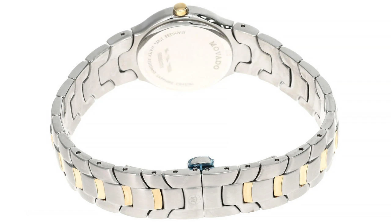 MOVADO Portico 26MM SS Black Museum Dial Two-Tone Women's Watch 0604574 3 MOVADO Portico 26MM SS Black Museum Dial Two-Tone Women's Watch 0604574 - Image 3