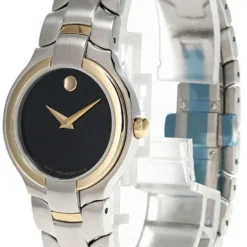 MOVADO Portico 26MM SS Black Museum Dial Two-Tone Women's Watch 0604574