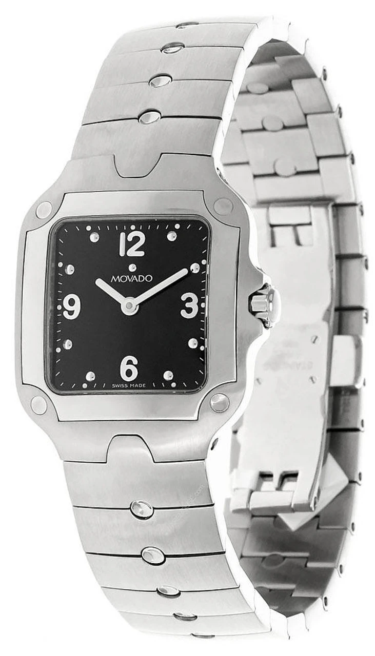 MOVADO Sports Edition S-Steel Black Dial Women's Watch 0605267 1 MOVADO Sports Edition S-Steel Black Dial Women's Watch 0605267