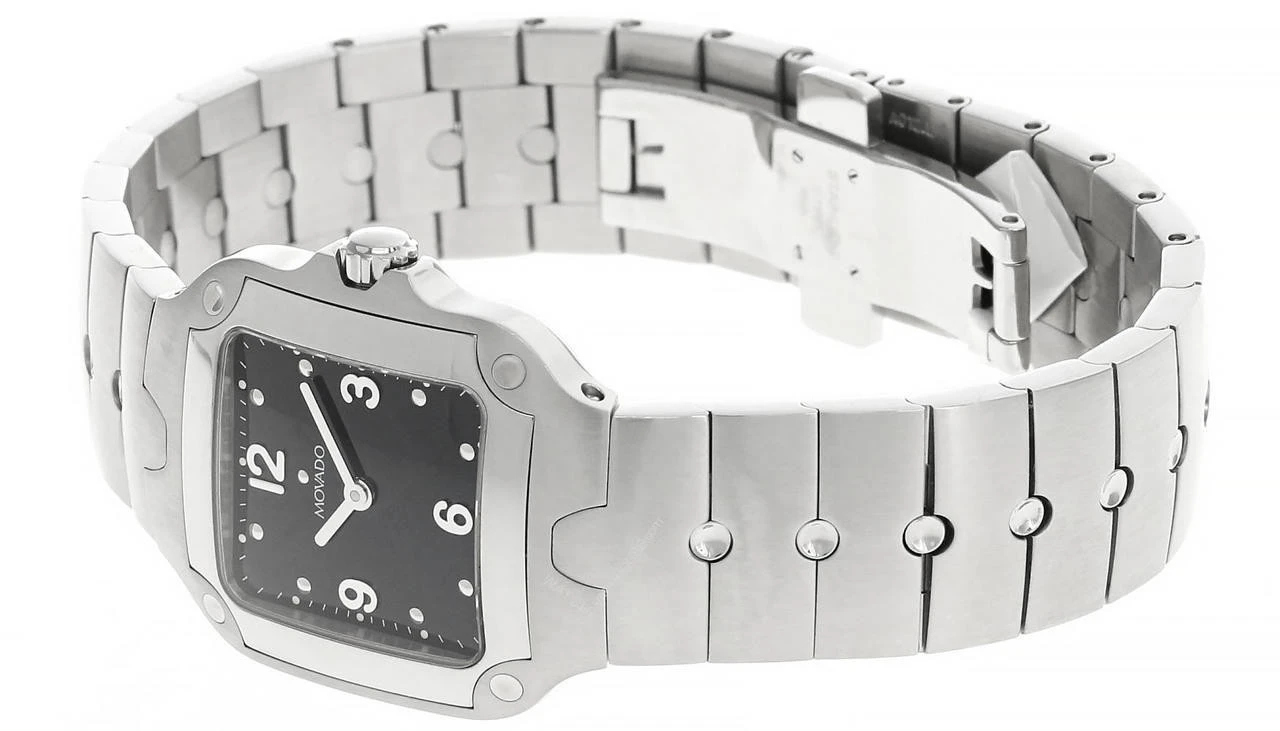 MOVADO Sports Edition S-Steel Black Dial Women's Watch 0605267 2 MOVADO Sports Edition S-Steel Black Dial Women's Watch 0605267 - Image 2
