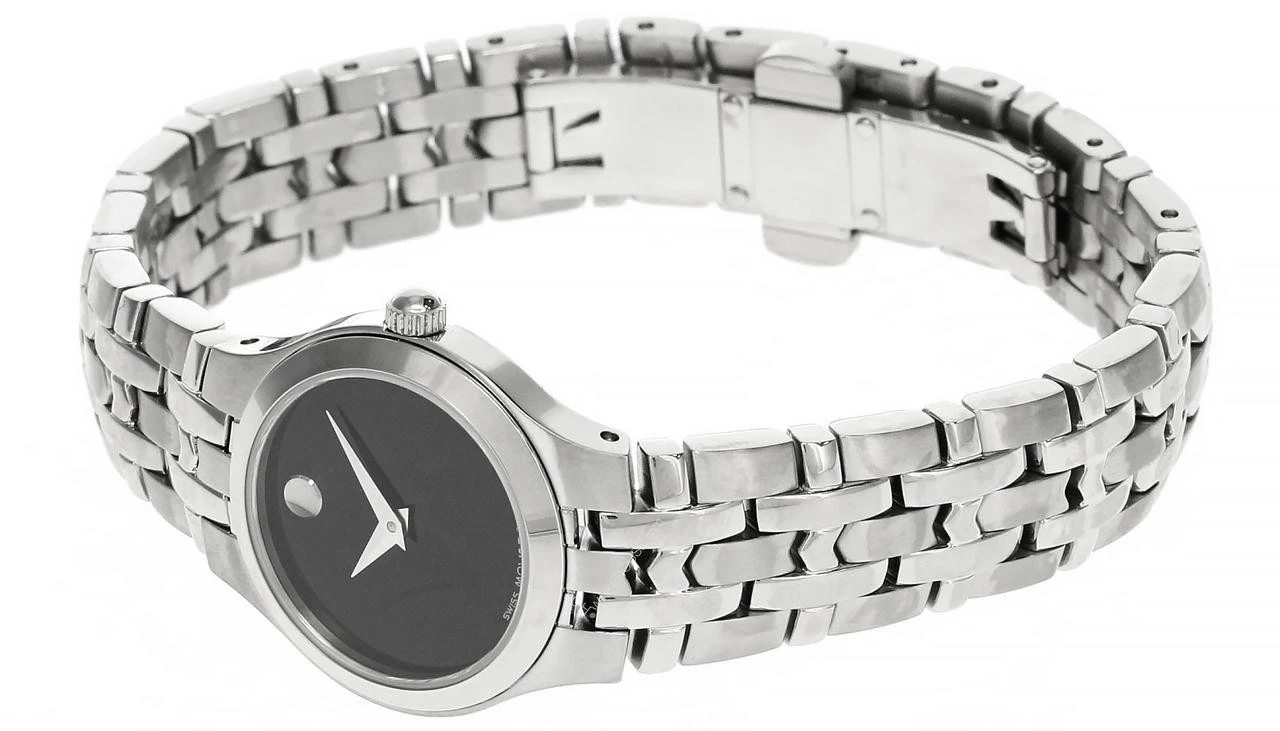 MOVADO Stainless Steel Black Museum Dial Women's Watch 84 E4 1832 2 MOVADO Stainless Steel Black Museum Dial Women's Watch 84 E4 1832 - Image 2