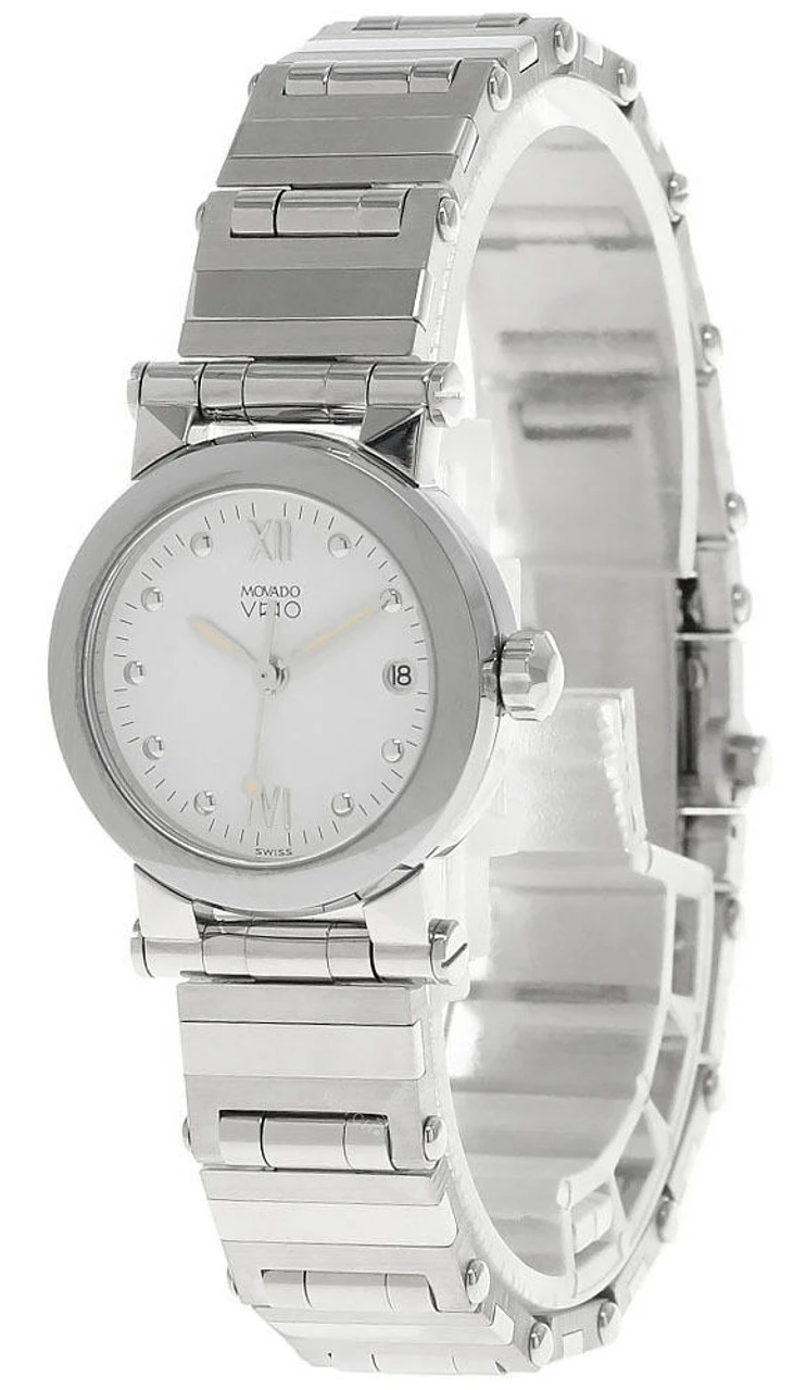 MOVADO Vizio 24MM Quartz S-Steel White Dial Women's Watch 83-36-828 1 MOVADO Vizio 24MM Quartz S-Steel White Dial Women's Watch 83-36-828