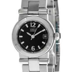 MOVADO Vizio Quartz S-Steel Black Dial Date Women's Watch 84.36.1831