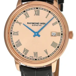 RAYMOND WEIL Toccata QTZ 39MM Classic Rose' Dial LTHR Men's Watch 5485-PC5-00859