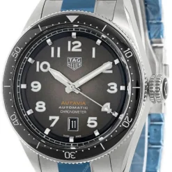 TAG HEUER Autavia 42MM AUTO SS Black Dial Men's Watch WBE5114.EB0173