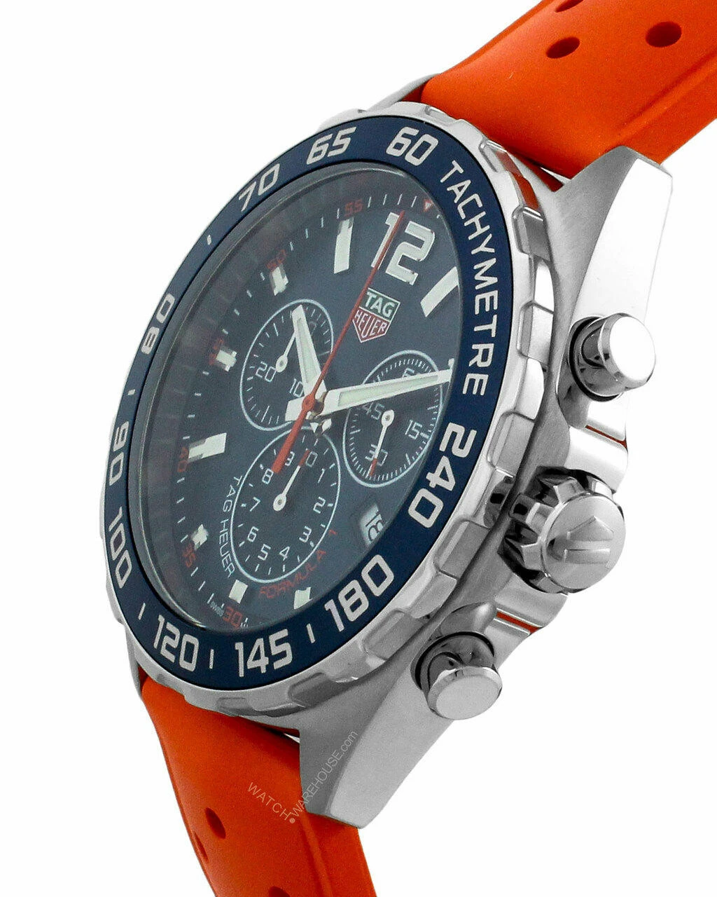 TAG Heuer Formula 1 Chronograph Blue Dial Orange Rubber Watch With 3 Subdials CAZ1014.FT8028 2 TAG Heuer Formula 1 Chronograph Blue Dial Orange Rubber Watch With 3 Subdials CAZ1014.FT8028 - Image 2